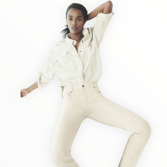 ZARA | Ecru | ZW THE MID WAIST SKINNY JEANS - Picture 7 of 11